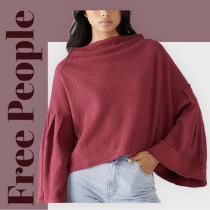 FREE PEOPLE Bunny Bell Boat Neck Pullover